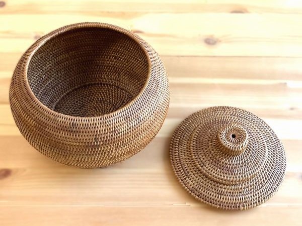 アタ 蓋つき籠／蓋つきかご／アタ 小物入れ | 小物入れ | アジアン